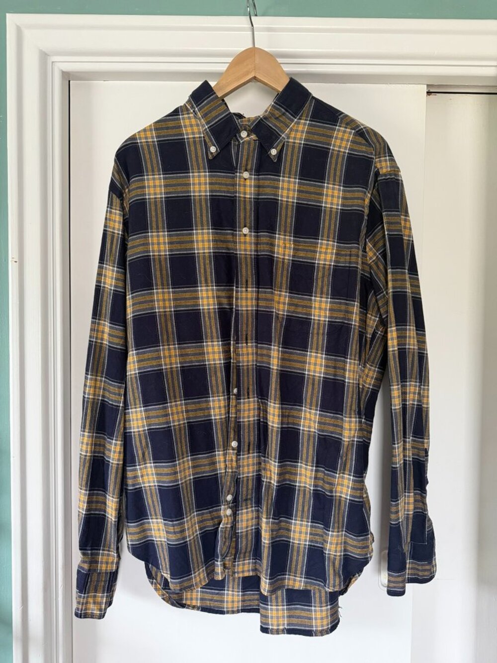 Gitman Brothers Plaid Oxford Size XL